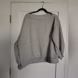 Cozy Gray Asymmetrical Women's Sweater